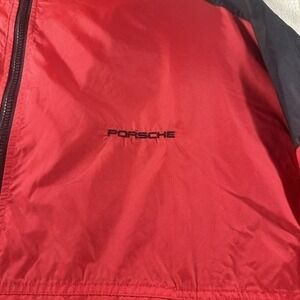 VNTG‎ Dunbrooke Sport Porsche Windbreaker Jacket Mens XXL Red Black Pit Row 90's